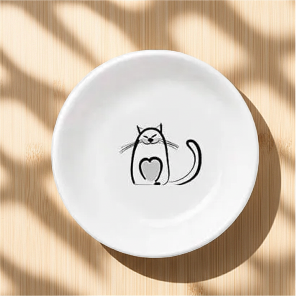 Cat Ceramic Mini Dish – Small Plate for Snacks
