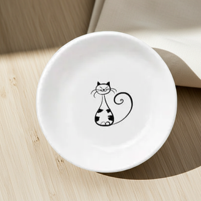 Cat Ceramic Mini Dish – Small Plate for Snacks