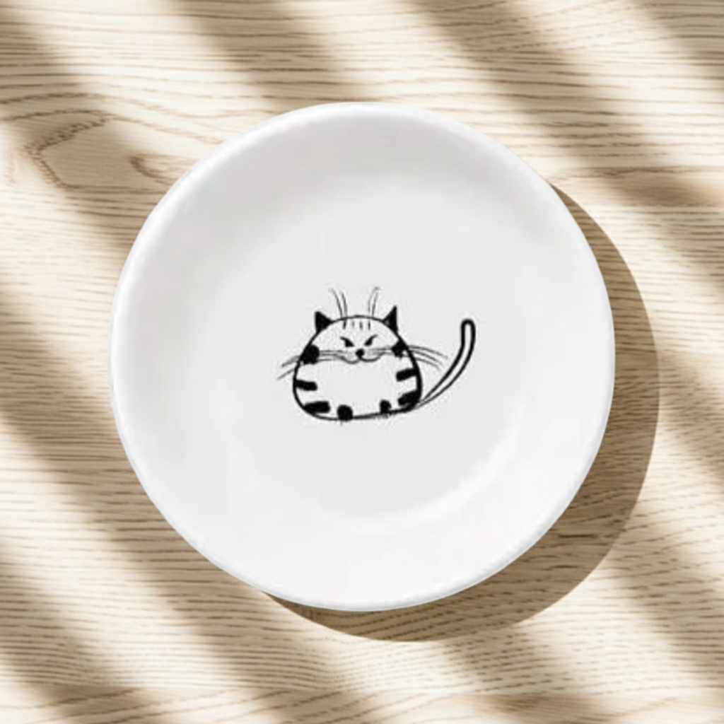 Cat Ceramic Mini Dish – Small Plate for Snacks