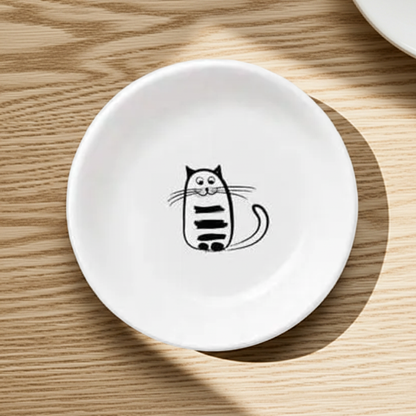 Cat Ceramic Mini Dish – Small Plate for Snacks