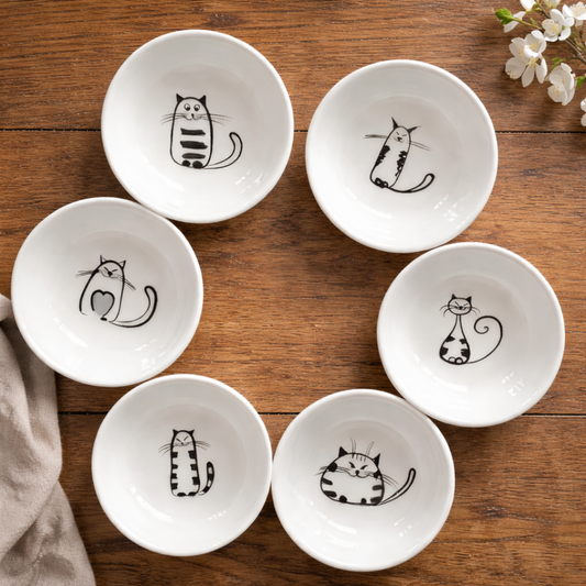 Cat Ceramic Mini Dish – Small Plates for Snacks